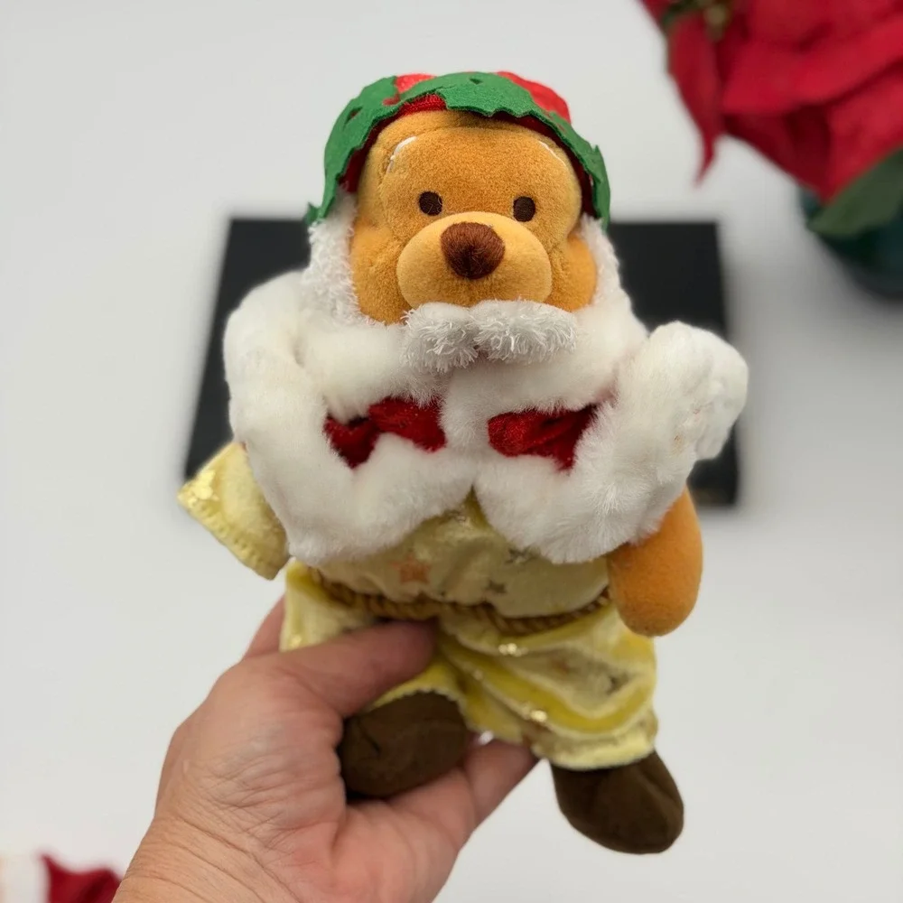 Disney Winnie the Pooh Christmas Plush Bean Bag Snowman Santa Hat 7